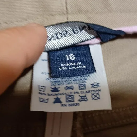 Landsend Girls Fine Tune The Fit Size 16 28X22 Tan Jeans - Picture 5 of 8